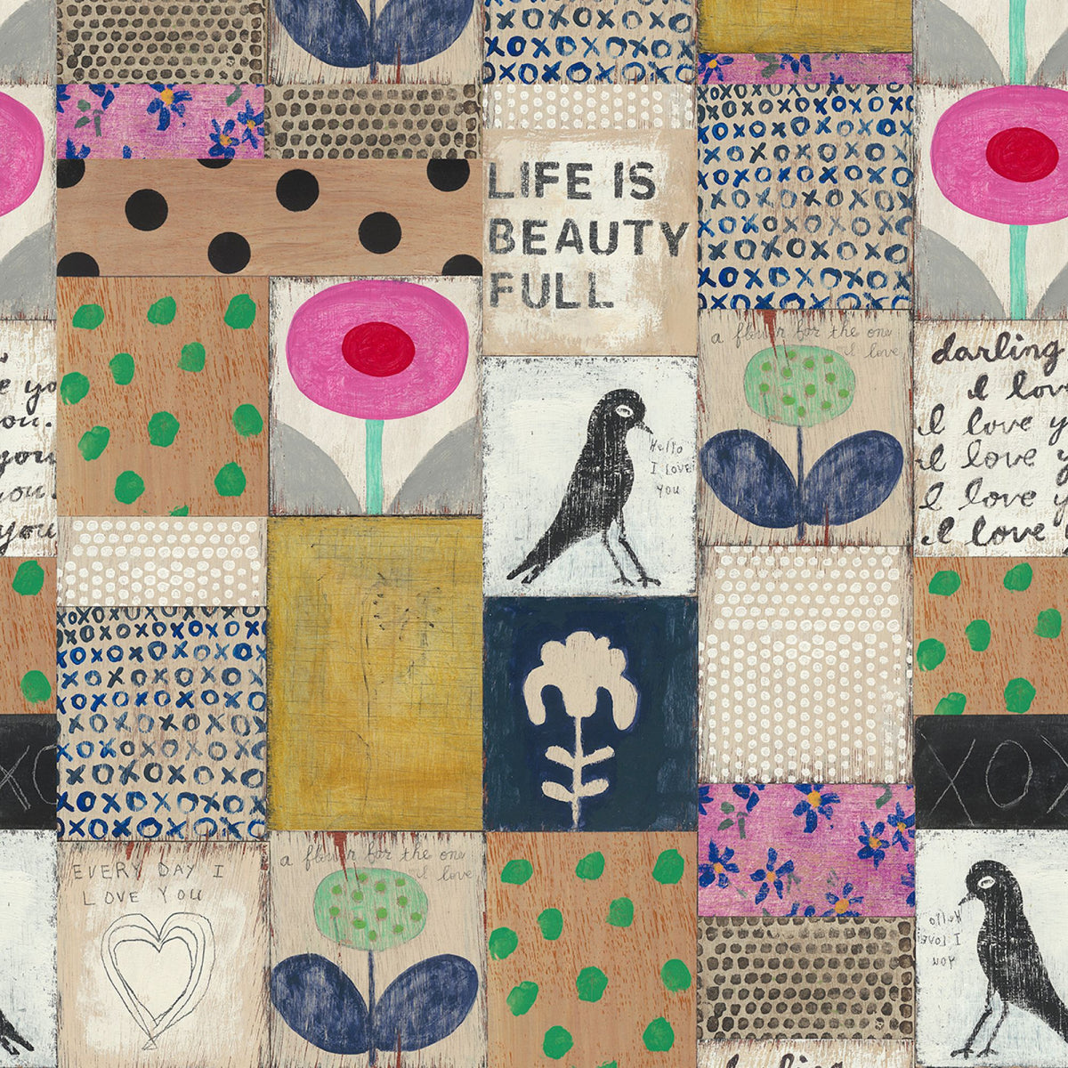 Collage wallpaper by MINDTHEGAP — pattern detail