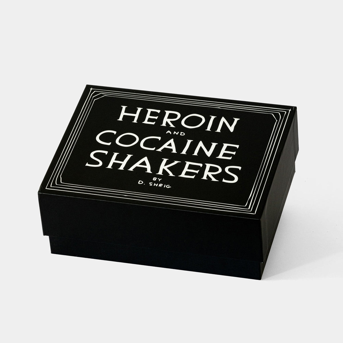 David Shrigley Heroin and Cocaine shakers in black gift box