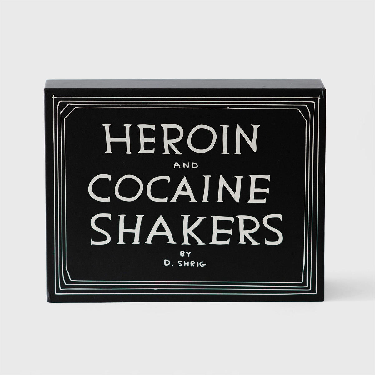 David Shrigley porcelain shakers displayed on their gift box