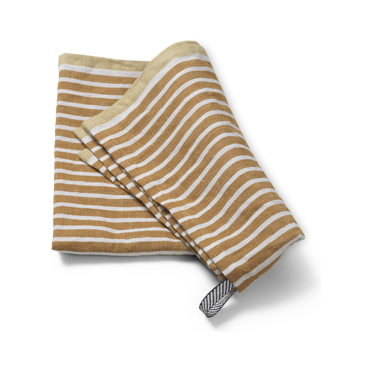 Golden Brown & Silver Fern Hale Tea Towel by Ferm Living
