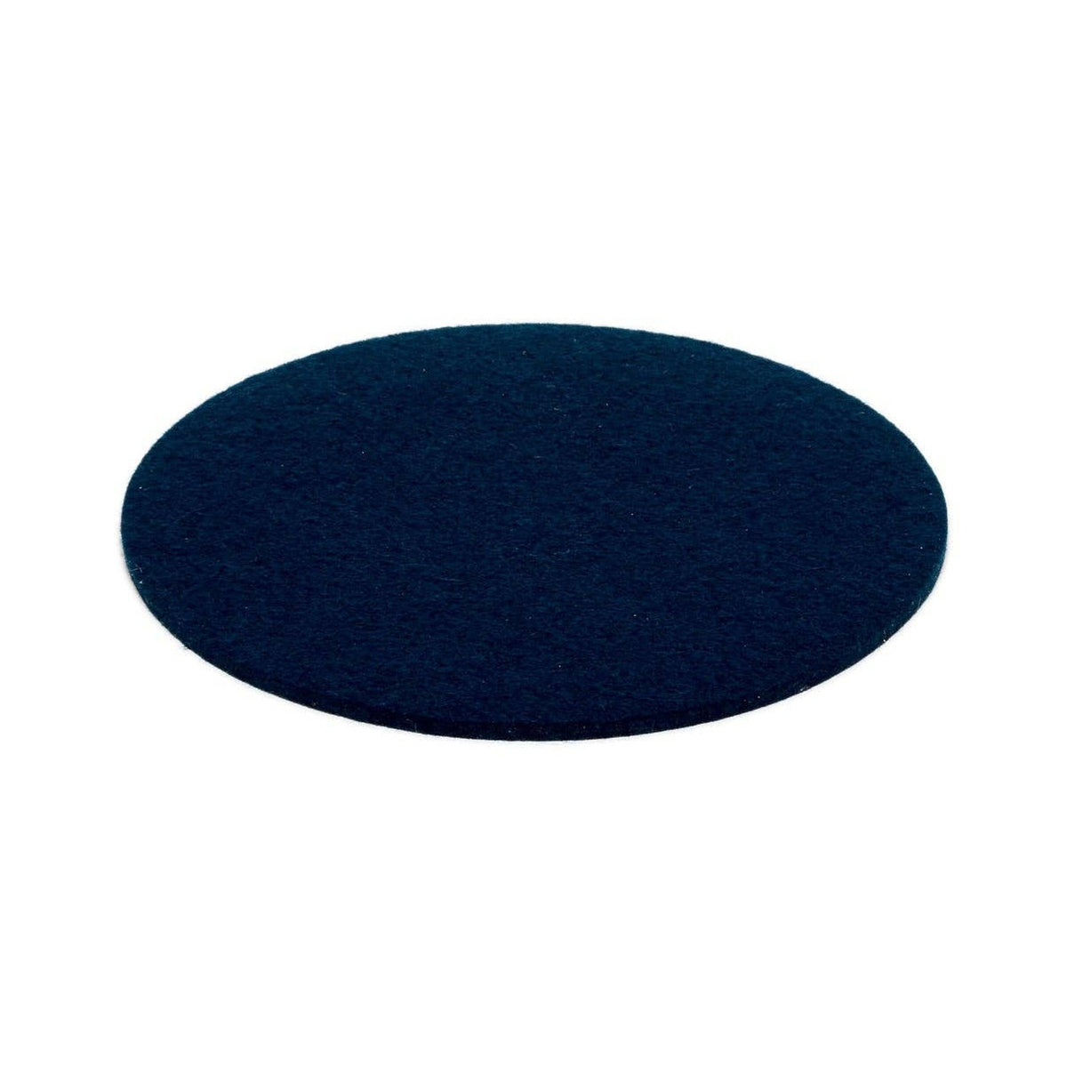 Graf Lantz 8-inch round Merino wool felt trivet in Marine