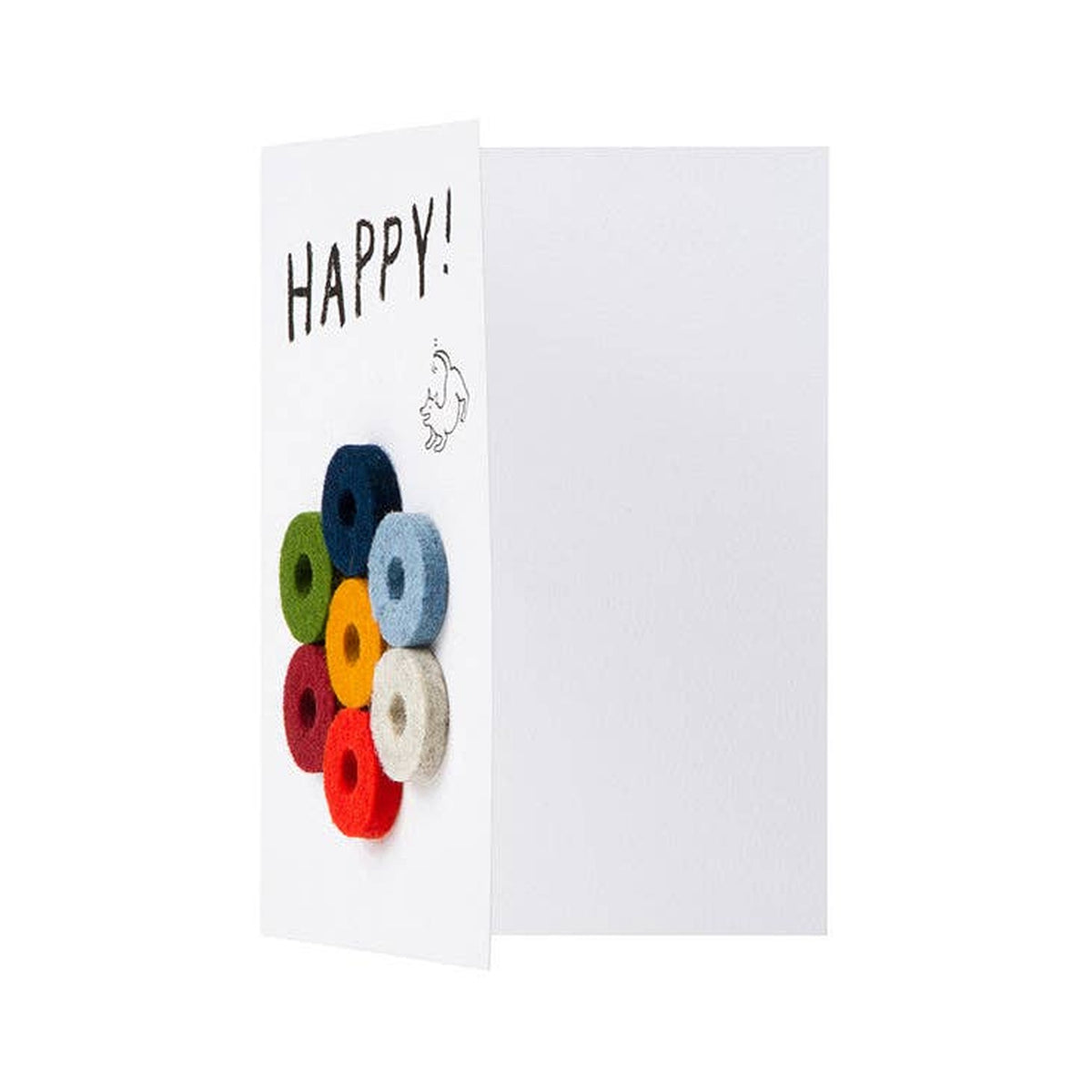 Graf Lantz Side view of the Happy Wine-Ote’s card and raised felt markers
