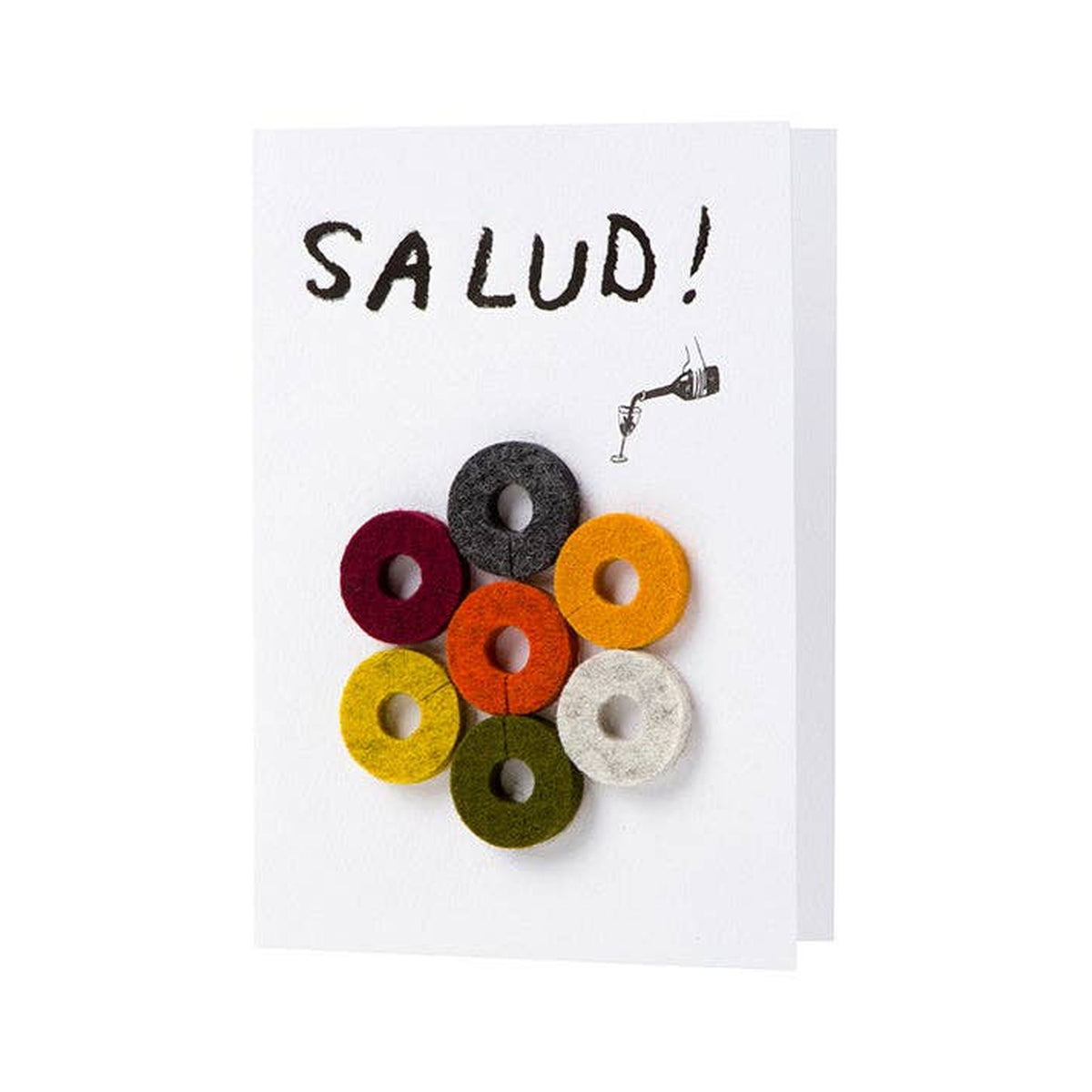 Graf Lantz Angled view of the Salud Wine-Ote’s card with Fiesta felt markers