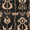 GRANDMA'S STENCIL Anthracite wallpaper by MINDTHEGAP, full pattern detail.