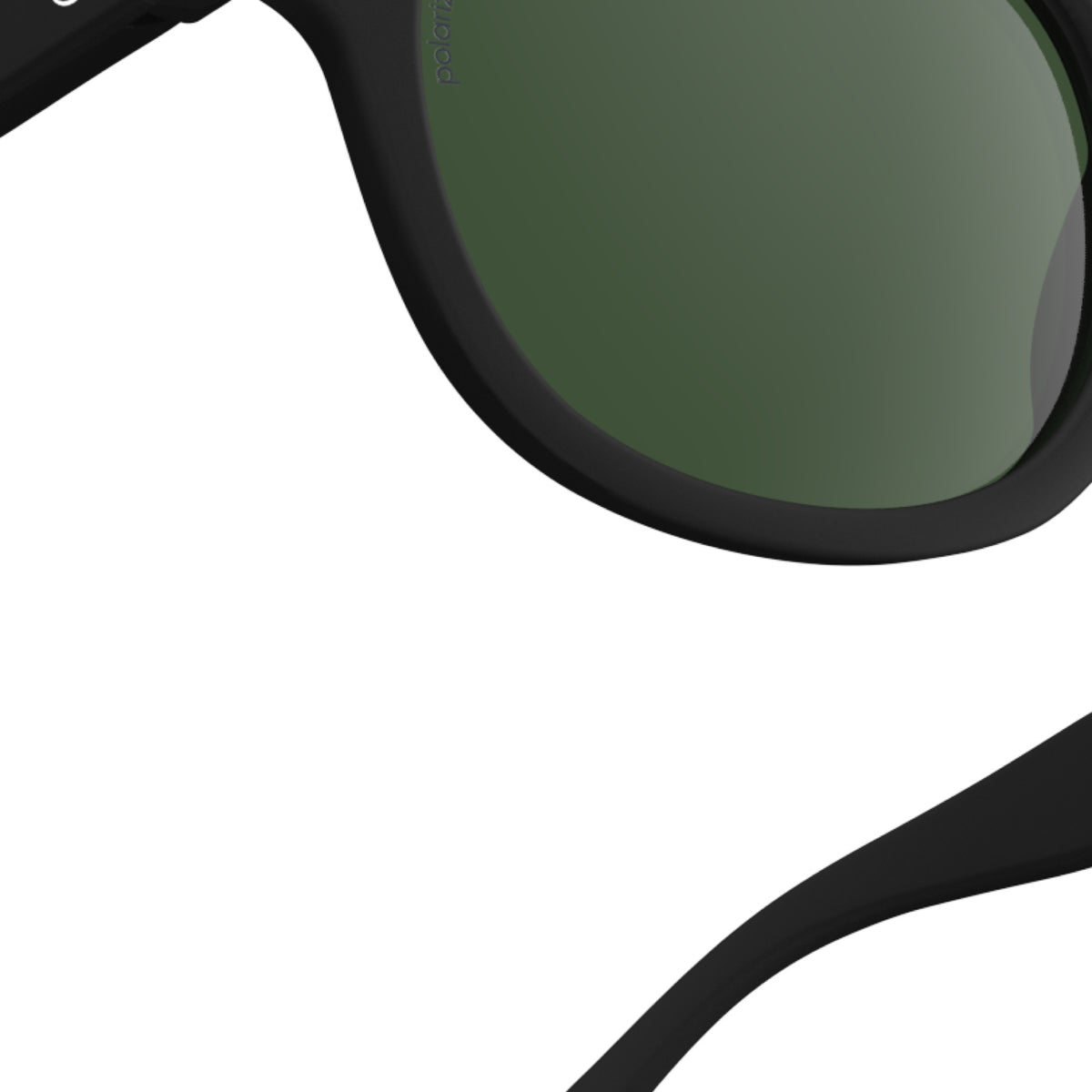IZIPIZI #C Polarized Sunglasses – Black, exterior frame view