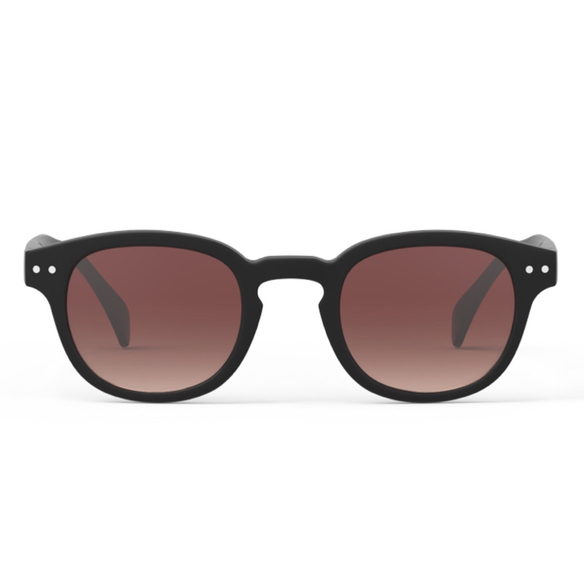 Front view of IZIPIZI #C Polarized Sunglasses in Black Road