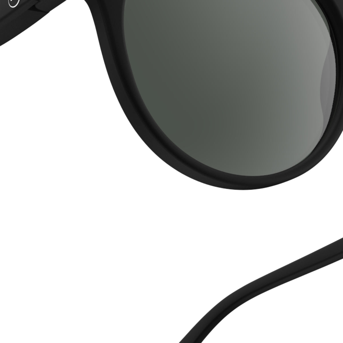 IZIPIZI #D Sunglass Readers – Black, exterior frame view