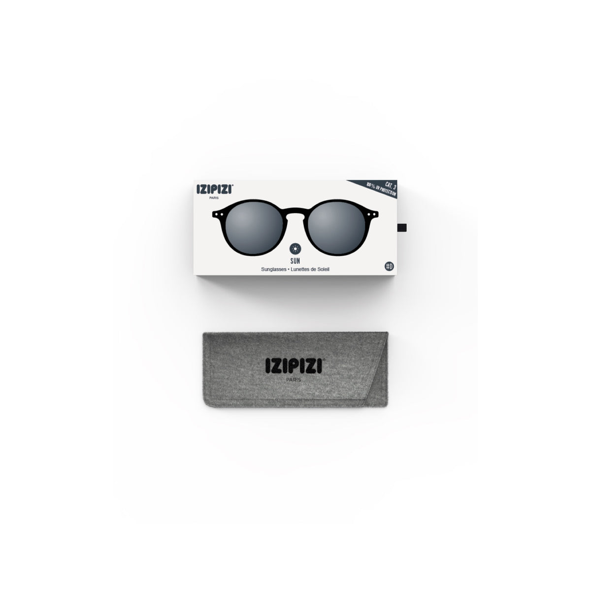 IZIPIZI #D Sunglass Readers – Black with packaging