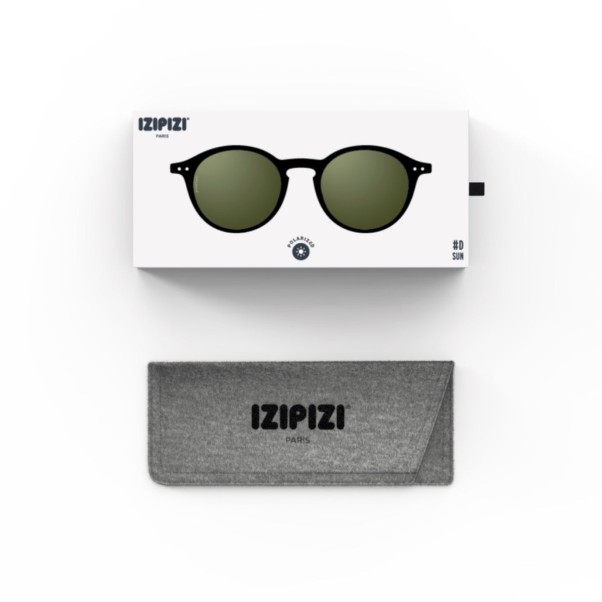 IZIPIZI #D Polarized Sunglasses – Black with packaging