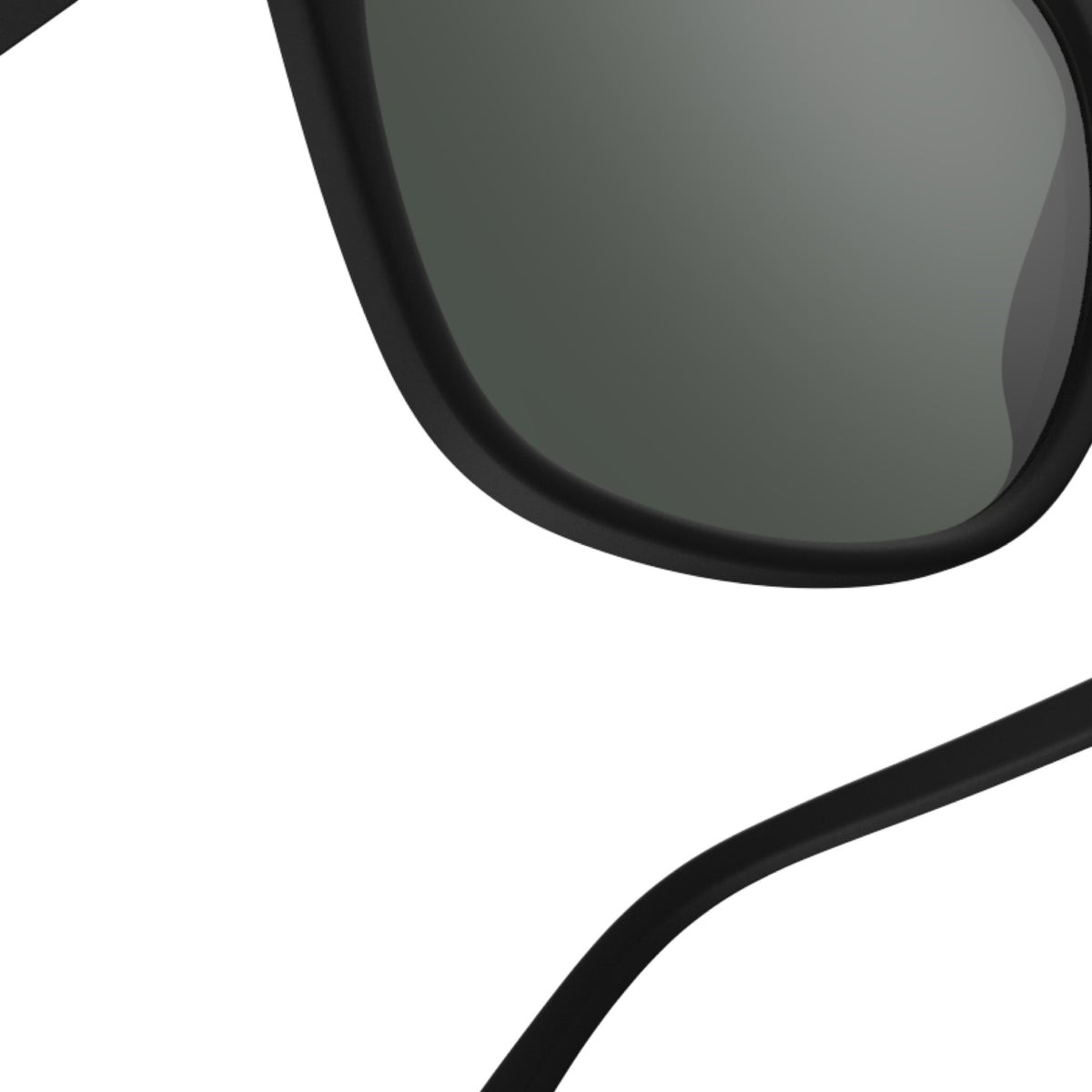 IZIPIZI #E Sunglass Readers – Black, exterior frame view
