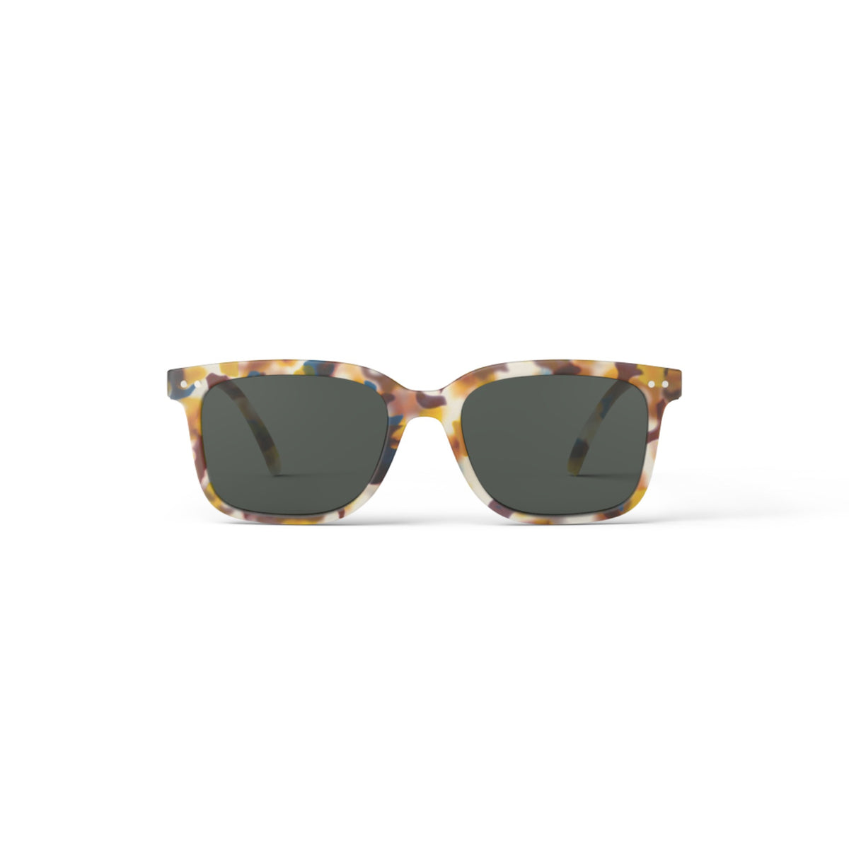 Front view of IZIPIZI #L Sunglasses in Blue Tortoise