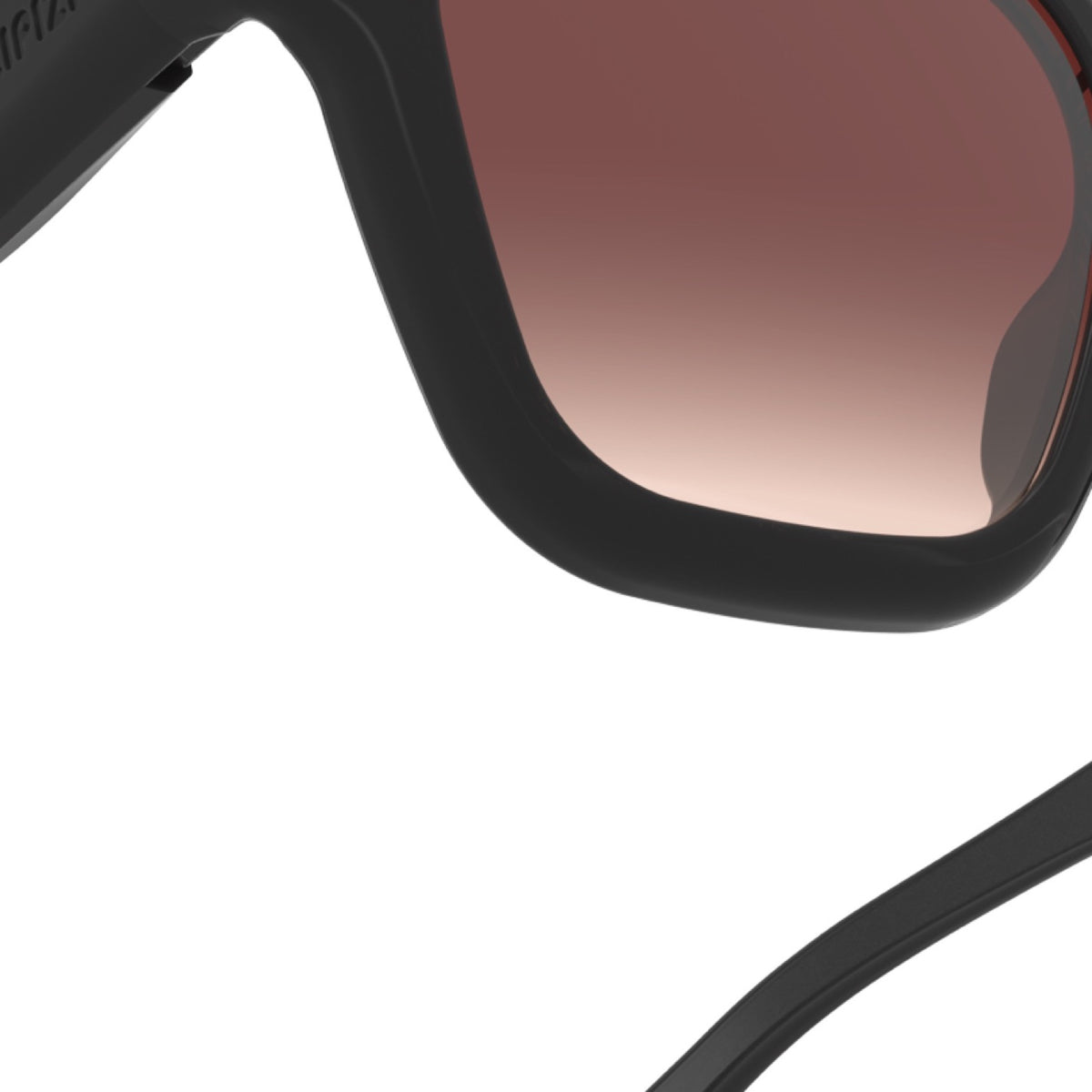 Frame and lens detail of IZIPIZI #ROAD Sunglasses in Black Road