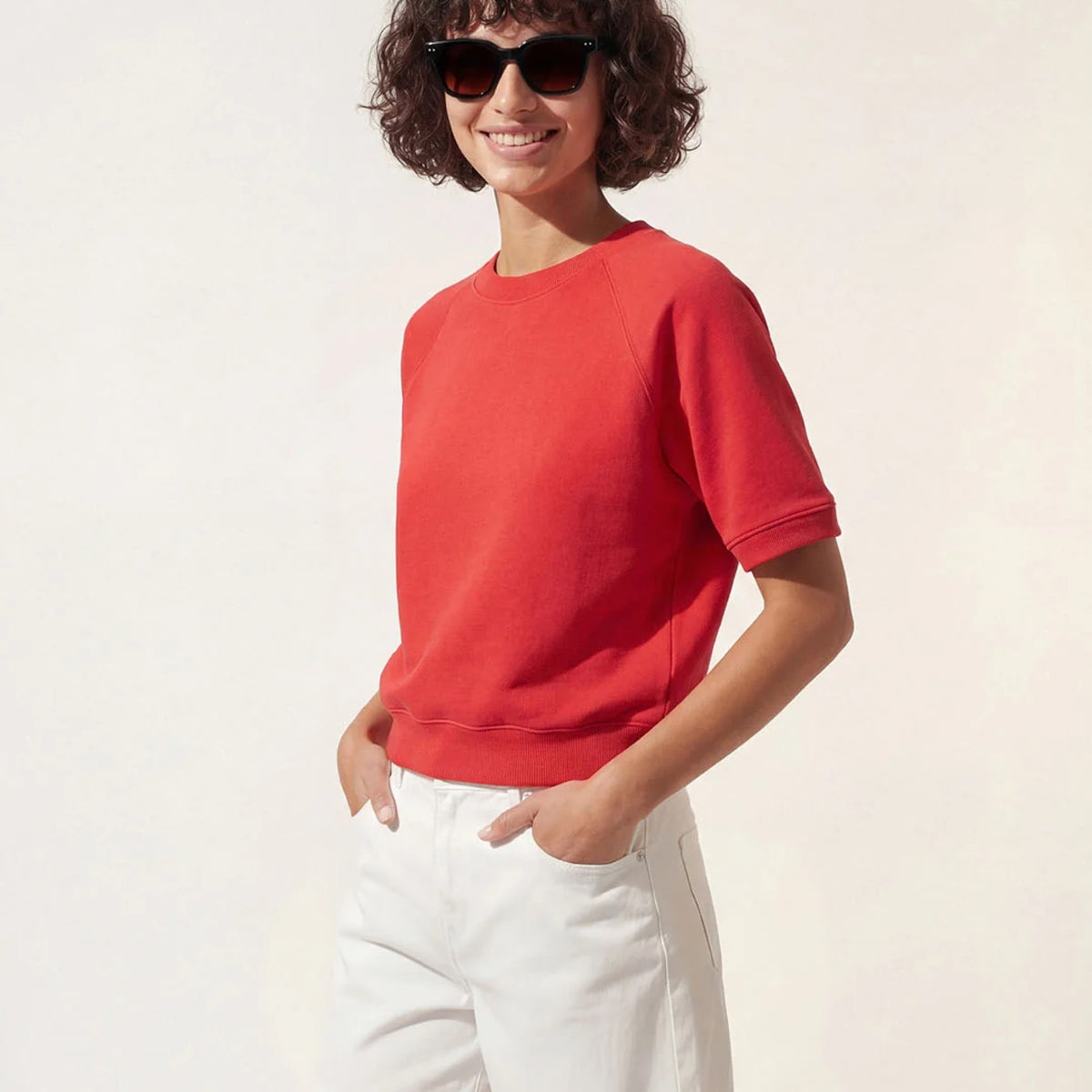 Model wearing IZIPIZI #ROAD Sunglasses in Black Road