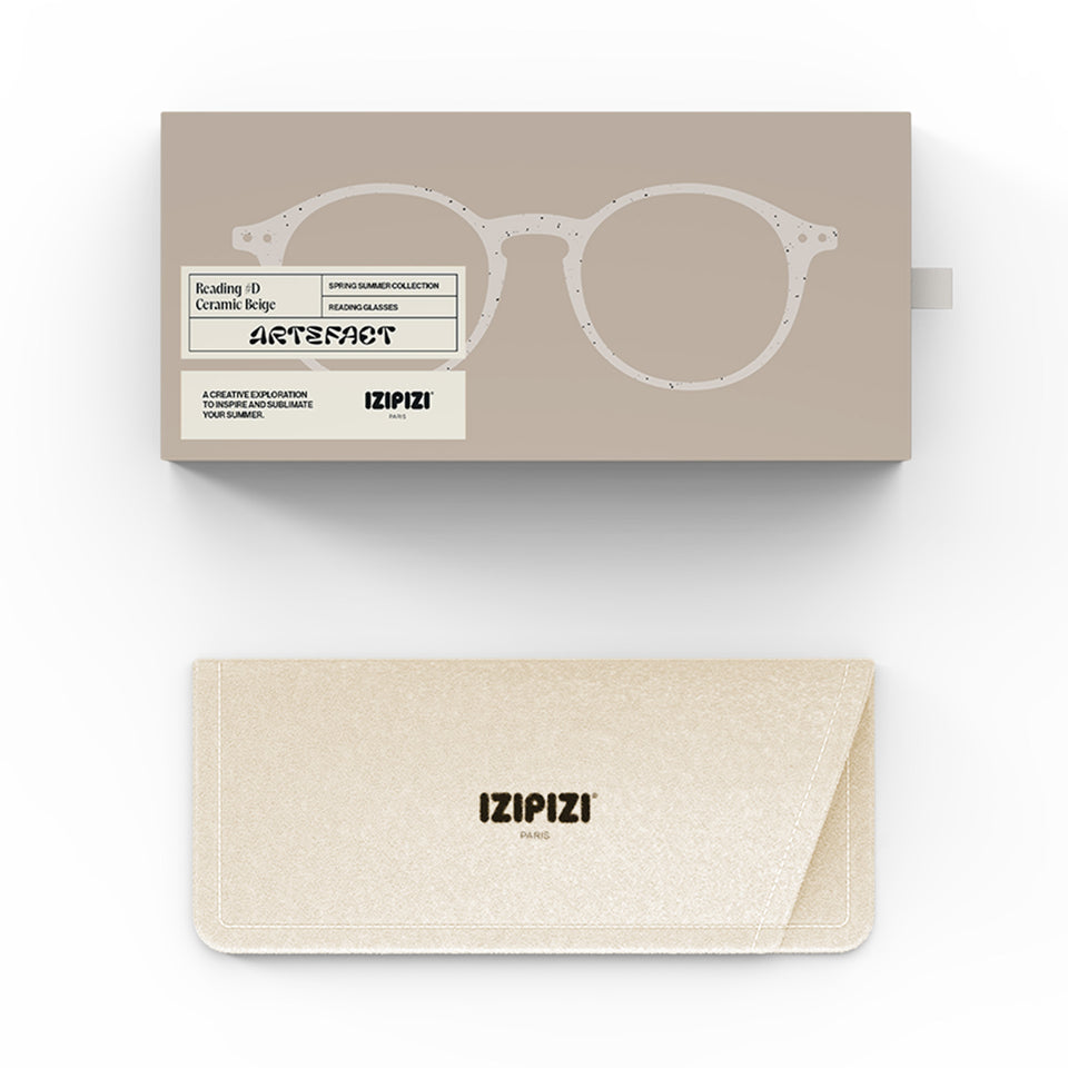 Ceramic Beige #D Reading Glasses by Izipizi - Artefact Collection Limited Edition