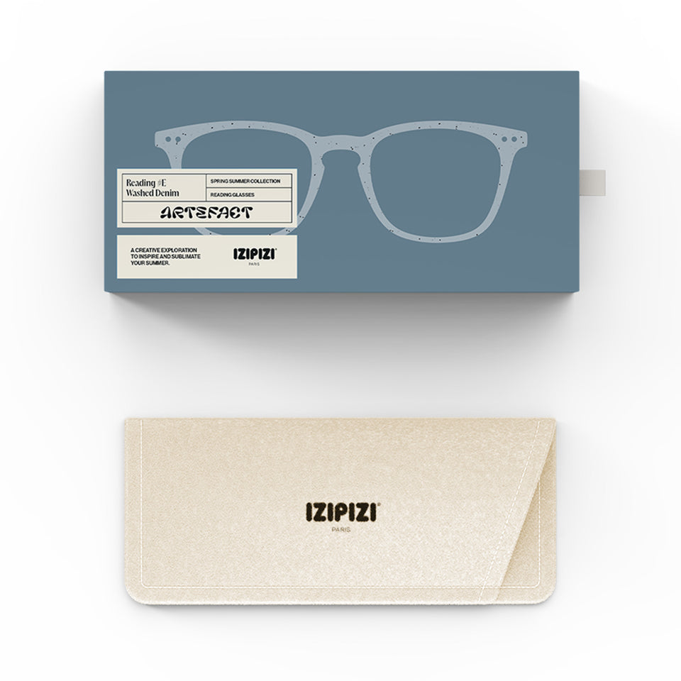Washed Denim #E Reading Glasses by Izipizi - Artefact Collection Limited Edition