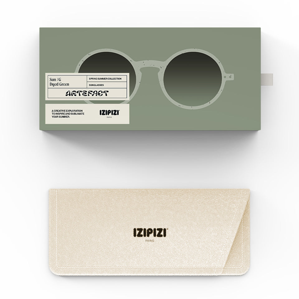 Dyed Green #G Sunglasses by Izipizi - Artefact Limited Edition