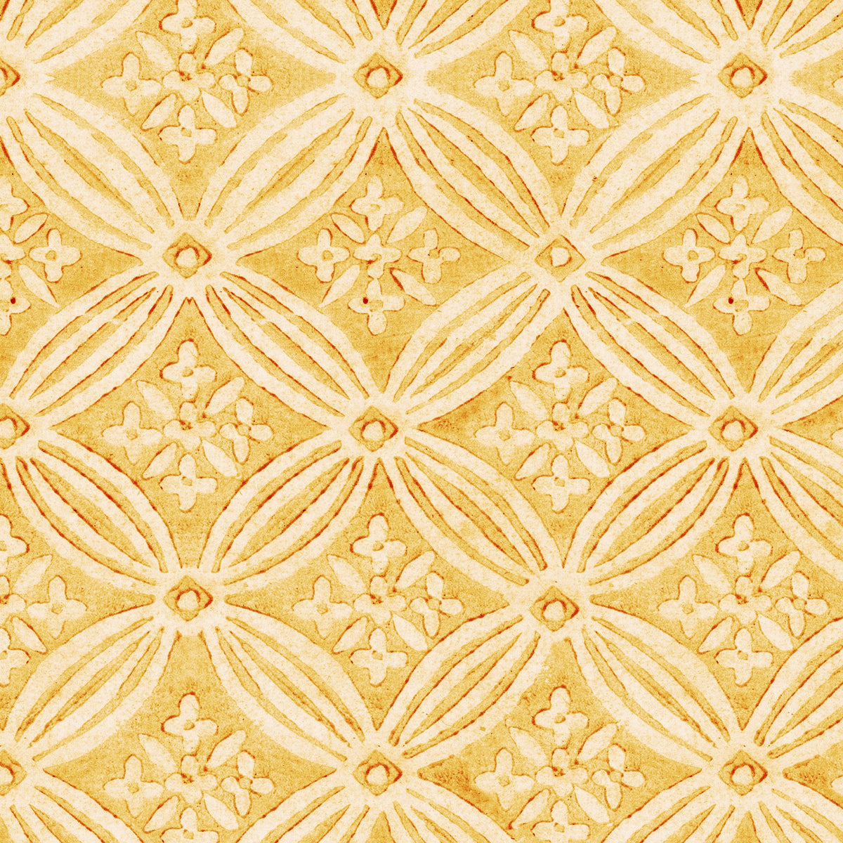 Kalamkari Citrus wallpaper by MINDTHEGAP — pattern detail