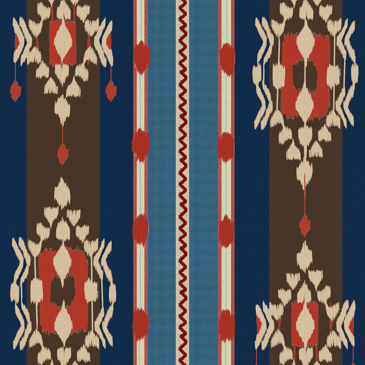 KING'S IKAT wallpaper by MINDTHEGAP, full pattern detail.