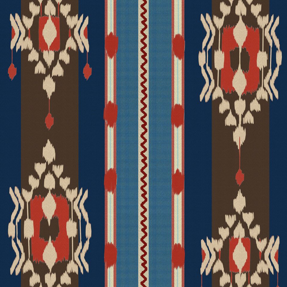 KING'S IKAT wallpaper by MINDTHEGAP, full pattern detail.