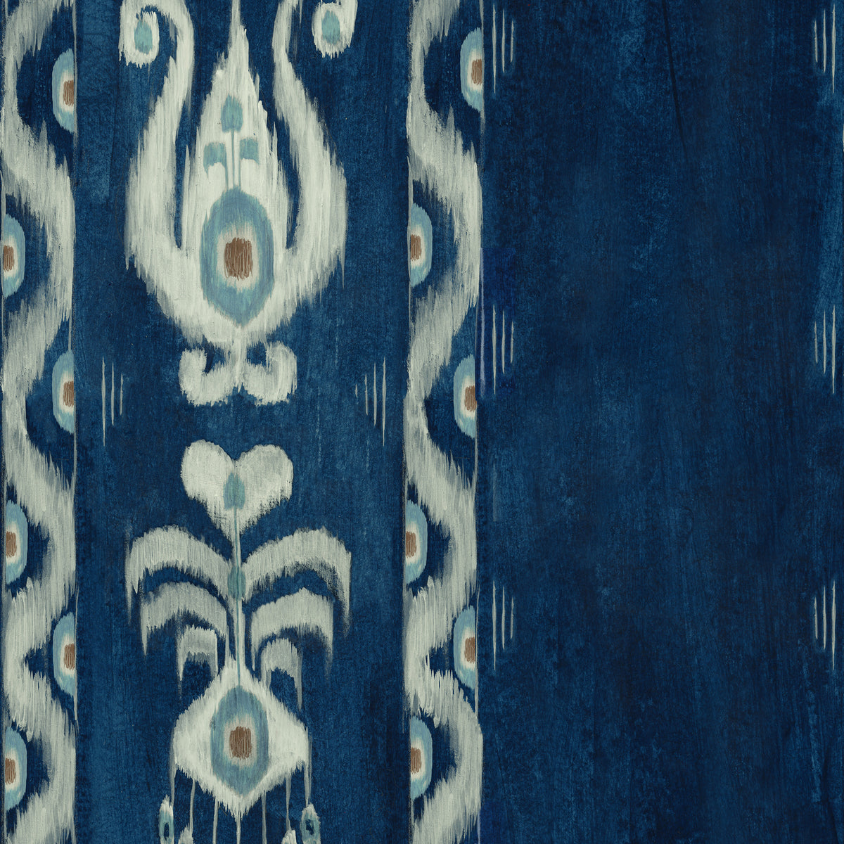 KIRALY Indigo wallpaper by MINDTHEGAP, full pattern detail.