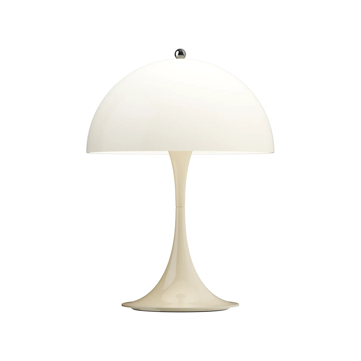 Panthella 250 Portable Lamp in Opal Beige, centered on white.