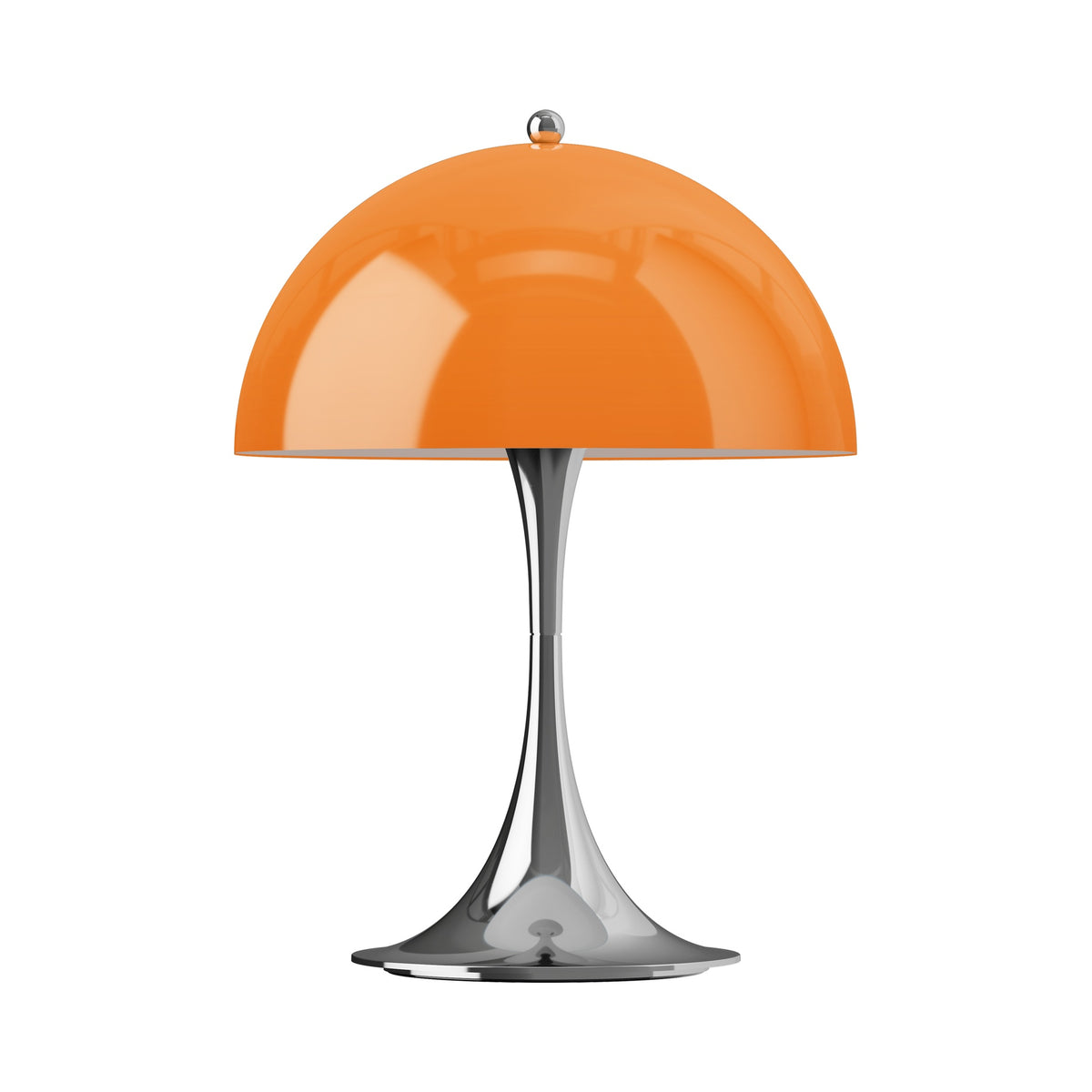 Panthella 250 Portable Lamp in Original Opal Orange, centered on white.
