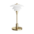 Brass PH 1/1 Portable Lamp switched off, centered on white.