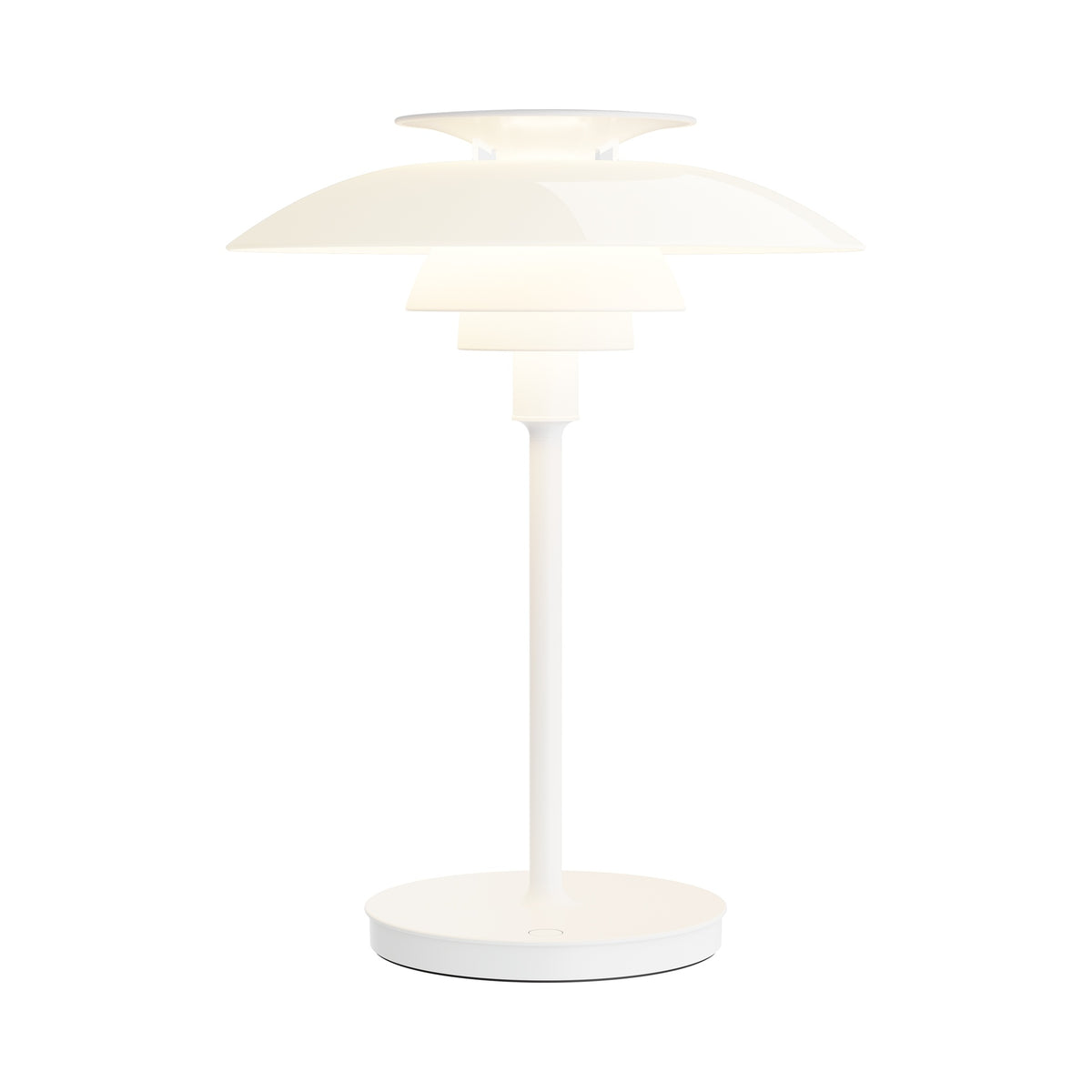 White PH 80 Portable Lamp illuminated on white.