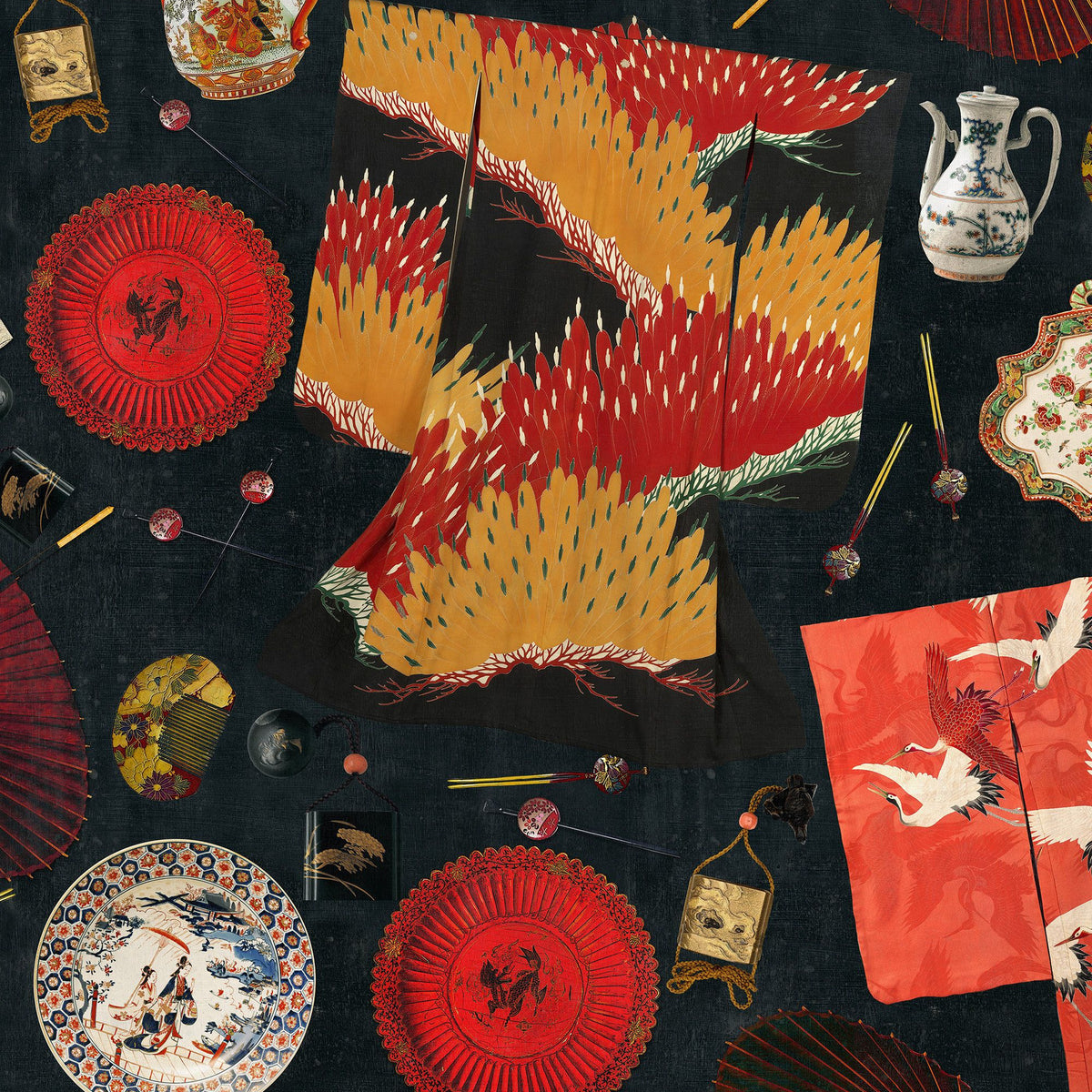 Memoirs of a Gheisha wallpaper by MINDTHEGAP — pattern detail