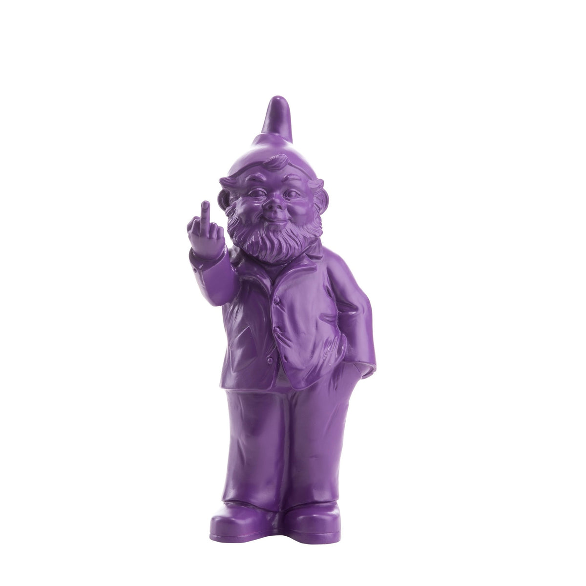 Purple Activist Gnome sculpture by Ottmar Hörl