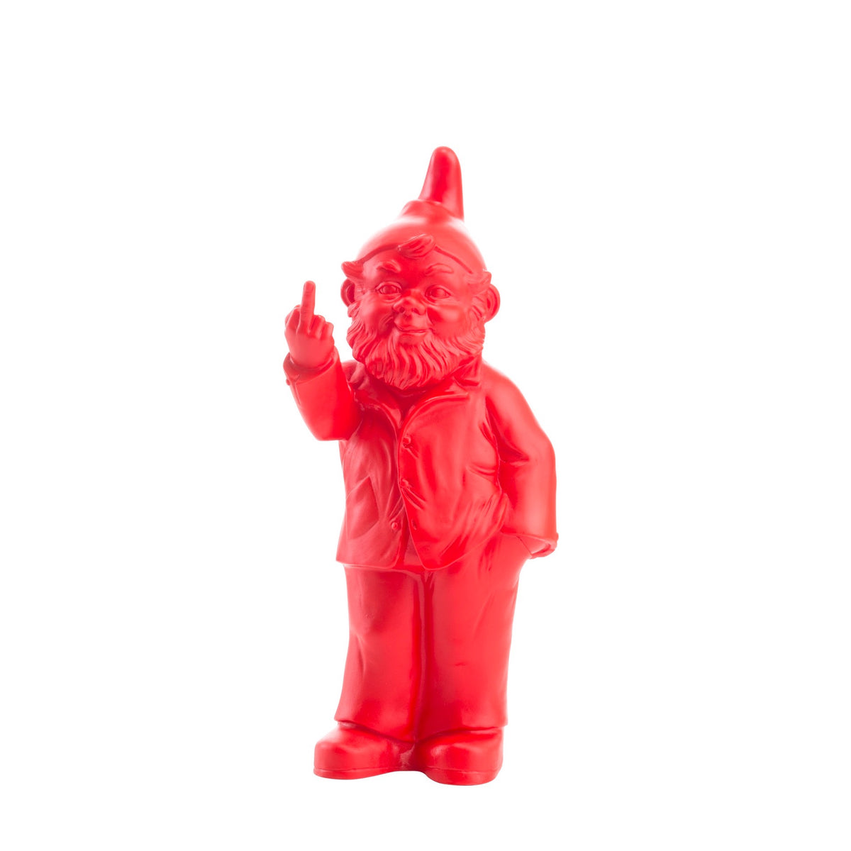 Red Activist Gnome sculpture by Ottmar Hörl