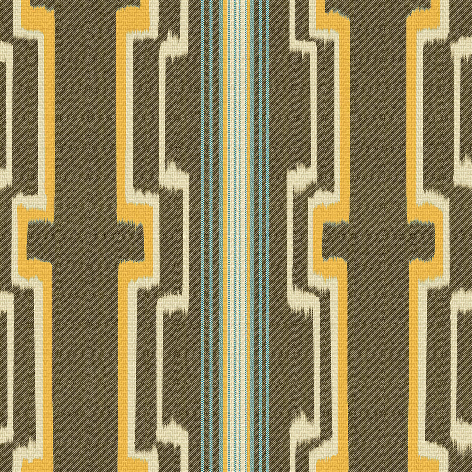 SASCHIZ Brown wallpaper by MINDTHEGAP, full pattern detail.