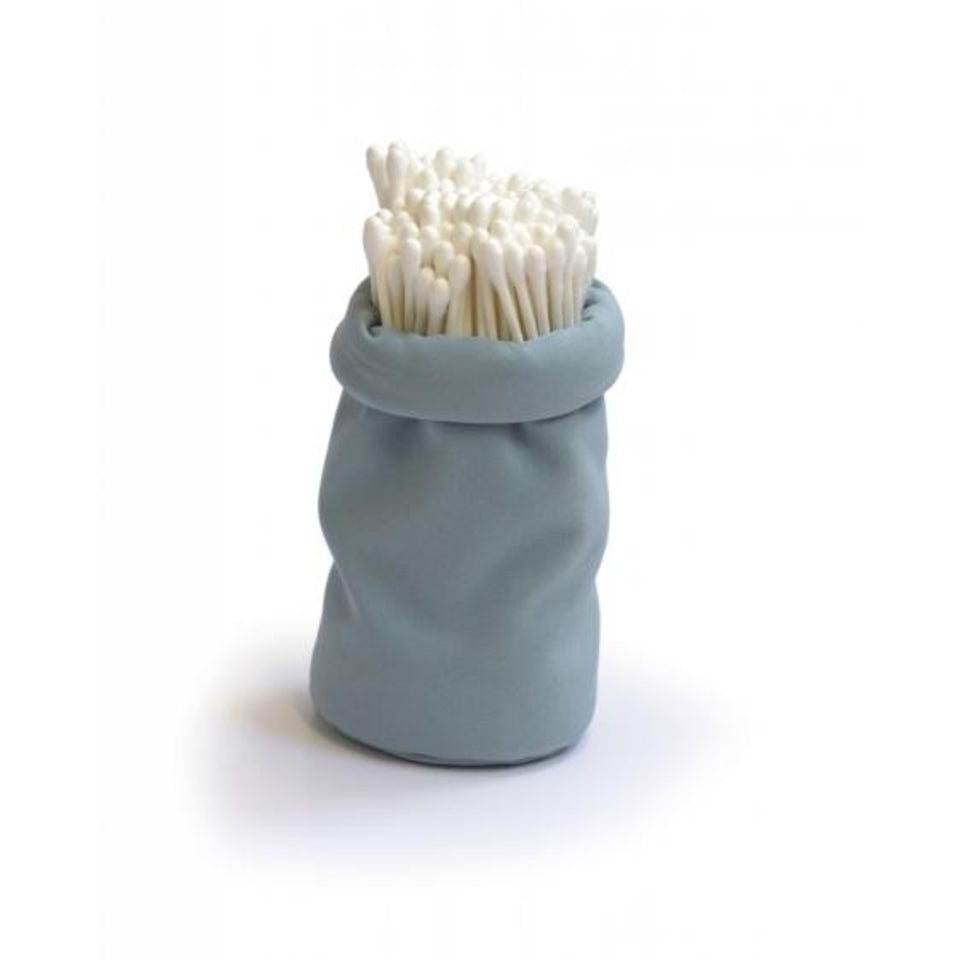 Grey-Blue Tat-Tat Sacco weighted storage pouch for glasses and desk accessories