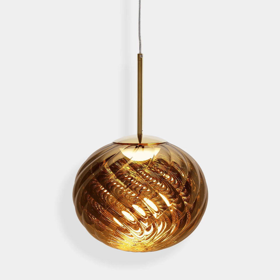 Whirl Pendant in Gold by Tom Dixon