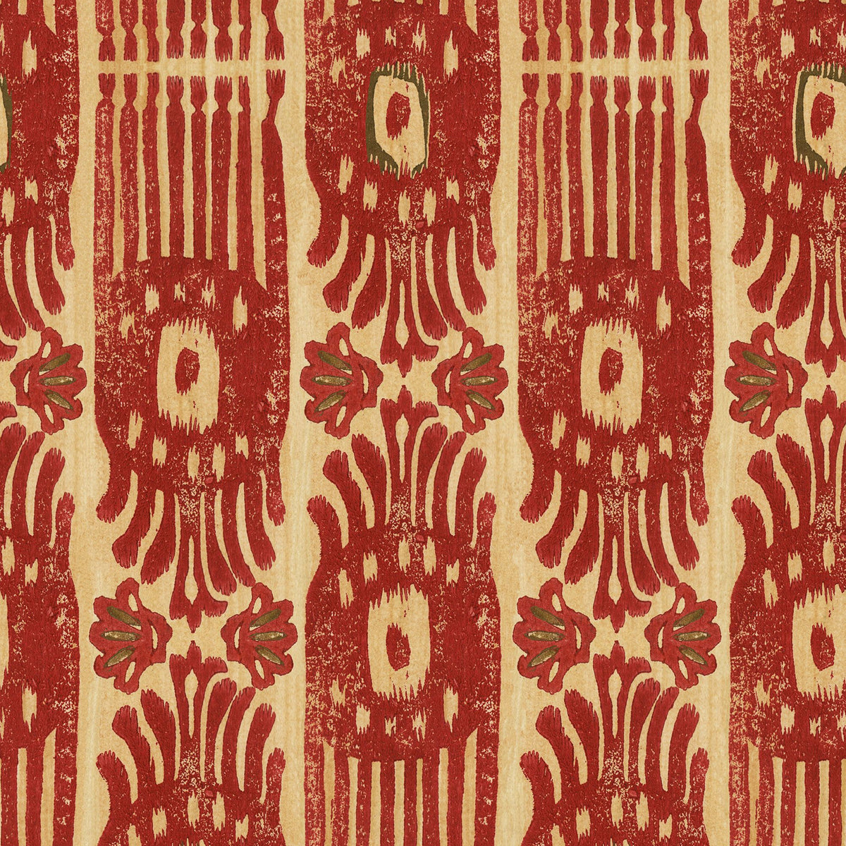 Tribal Ikat Lava Red wallpaper by MINDTHEGAP — pattern detail
