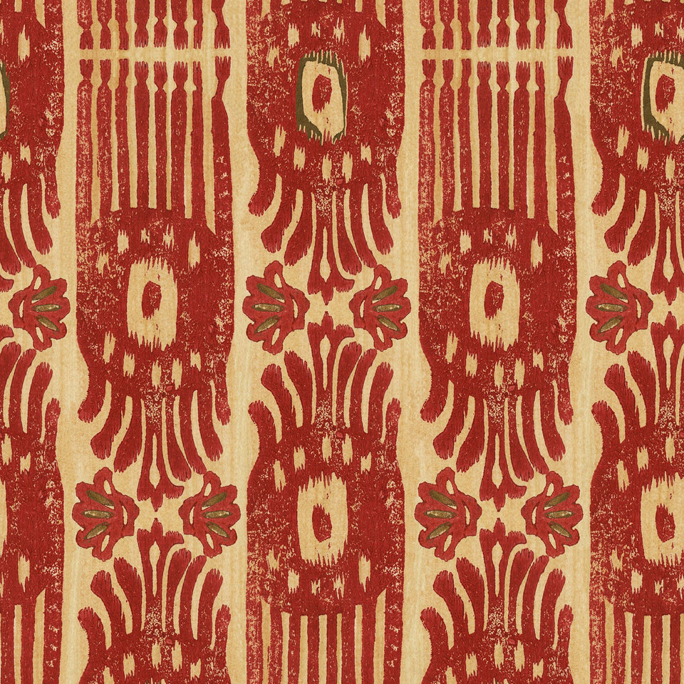 Tribal Ikat Lava Red wallpaper by MINDTHEGAP — pattern detail
