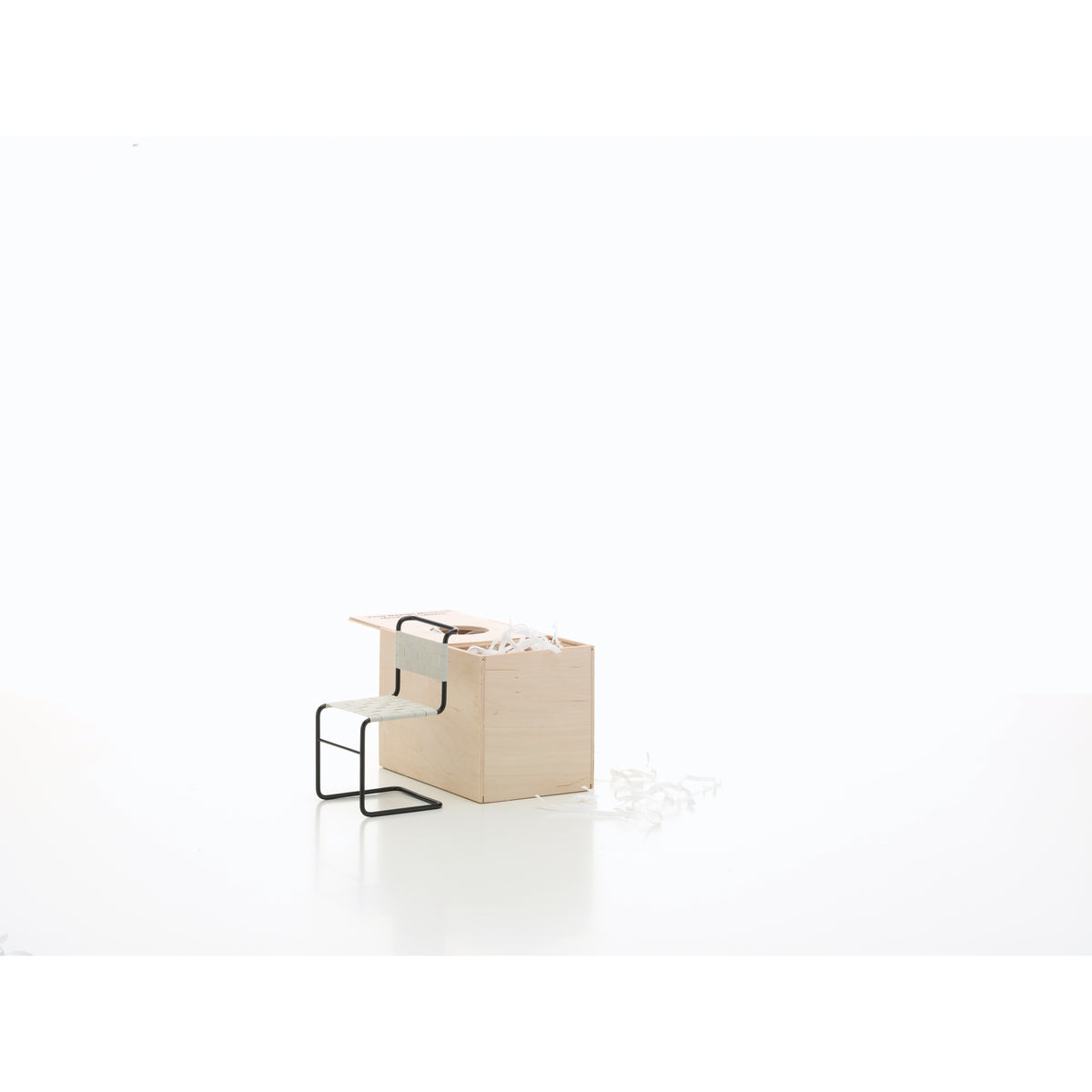 Miniature Stuhl W1 Chair by Stam for Vitra, 1:6-scale collectible model shown with its presentation box