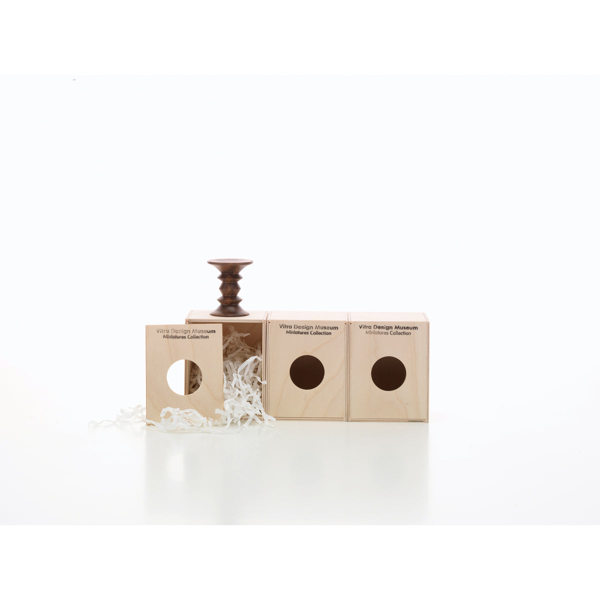 Miniature Eames Stools by Charles & Ray Eames for Vitra, packaging view