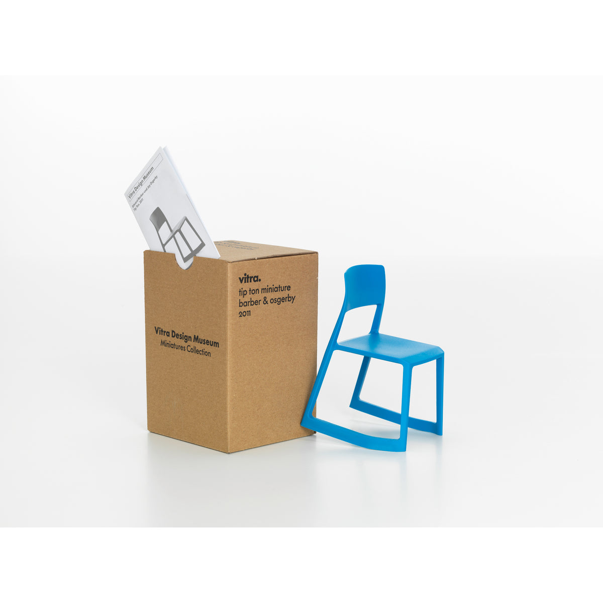 Miniature Tip Ton – Glacier Blue by Barber & Osgerby for Vitra, packaging view