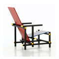 Miniature Rood Blauwe Stoel Chair by Rietveld for Vitra, front view