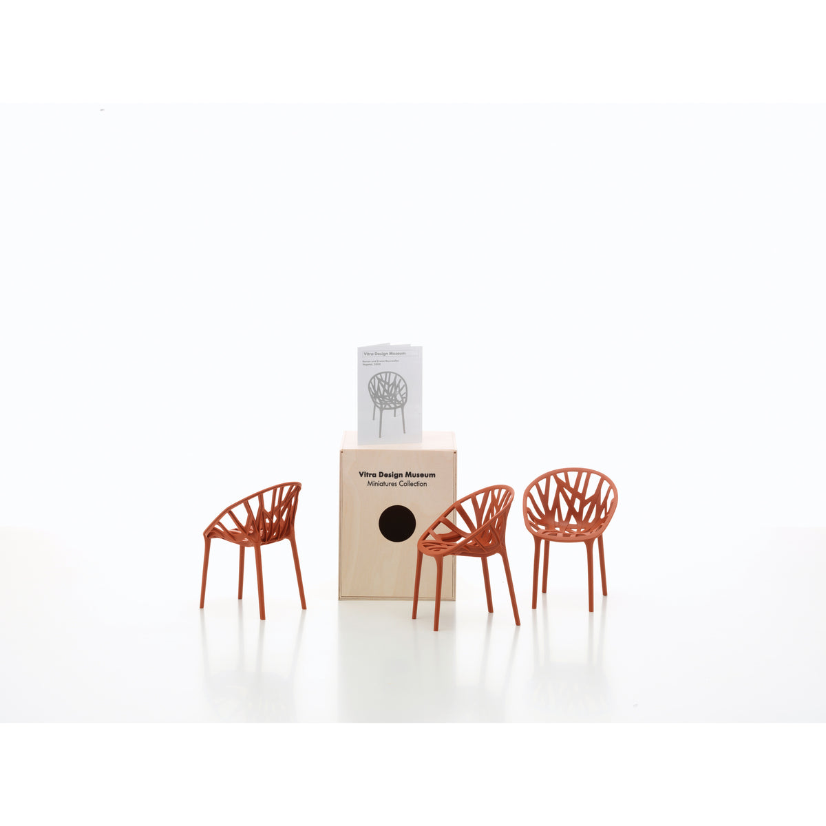 Miniature Brick Vegetal Chairs by Bouroullec for Vitra, 1:6-scale collectible model shown with its presentation box