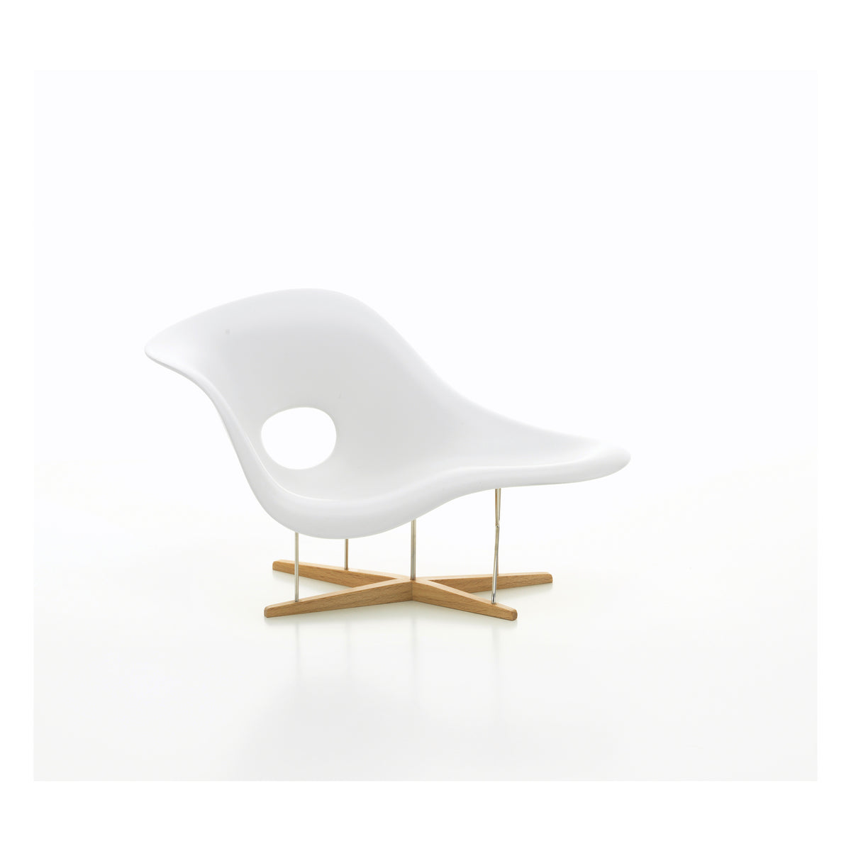 Miniature La Chaise by Eames for Vitra, front view