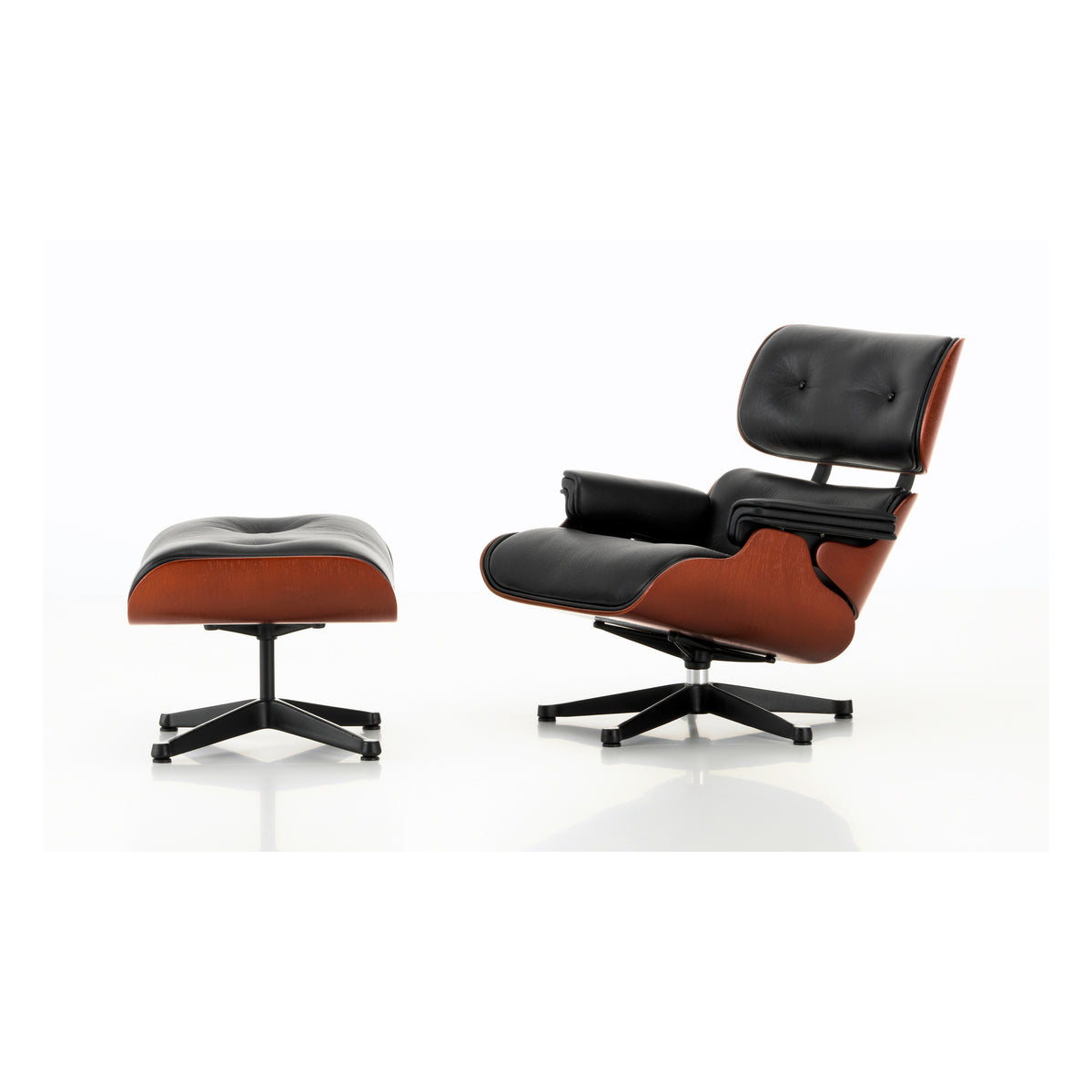 Miniature Lounge Chair + Ottoman by Eames for Vitra, front view
