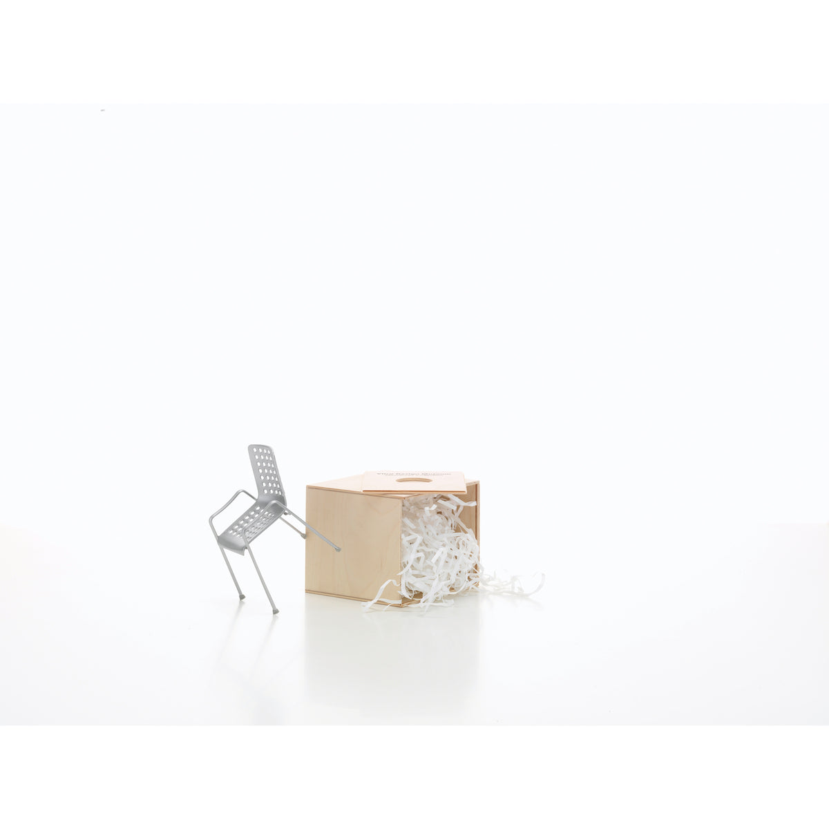 Miniature Landi Chair by Coray for Vitra, 1:6-scale collectible model shown with its presentation box