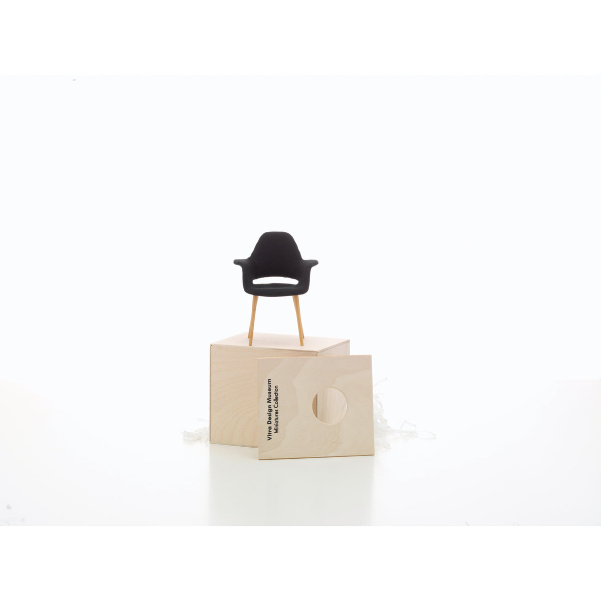 Miniature Organic Armchair by Eames & Saarinen for Vitra, 1:6-scale collectible model shown with its presentation box