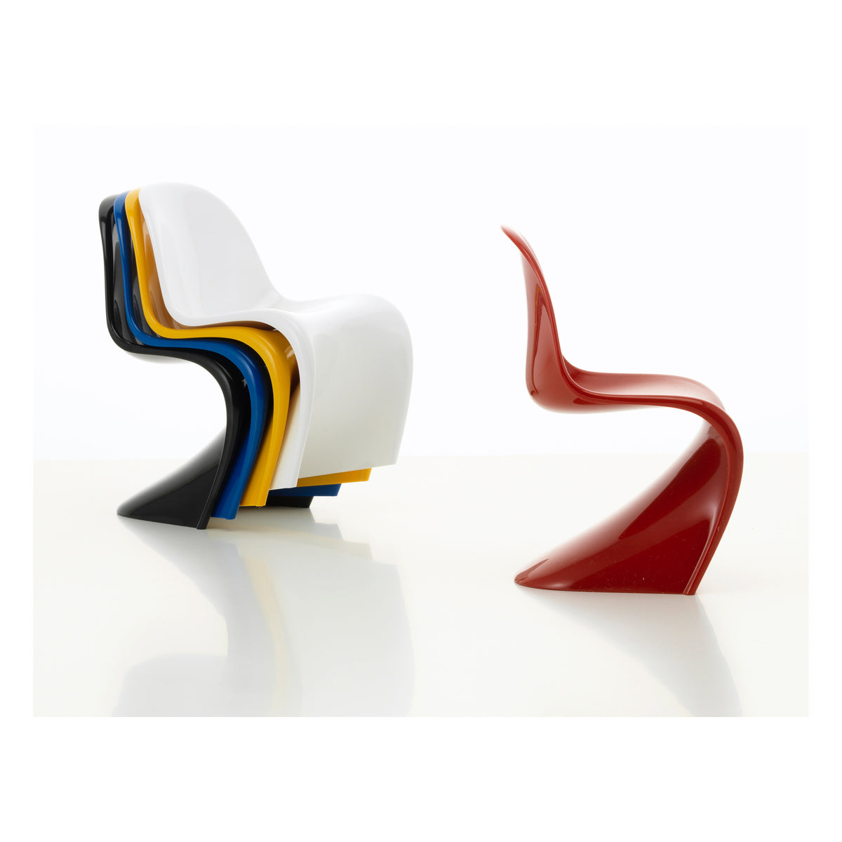 Miniature Panton Chairs, Set of 5 by Verner Panton for Vitra, front view