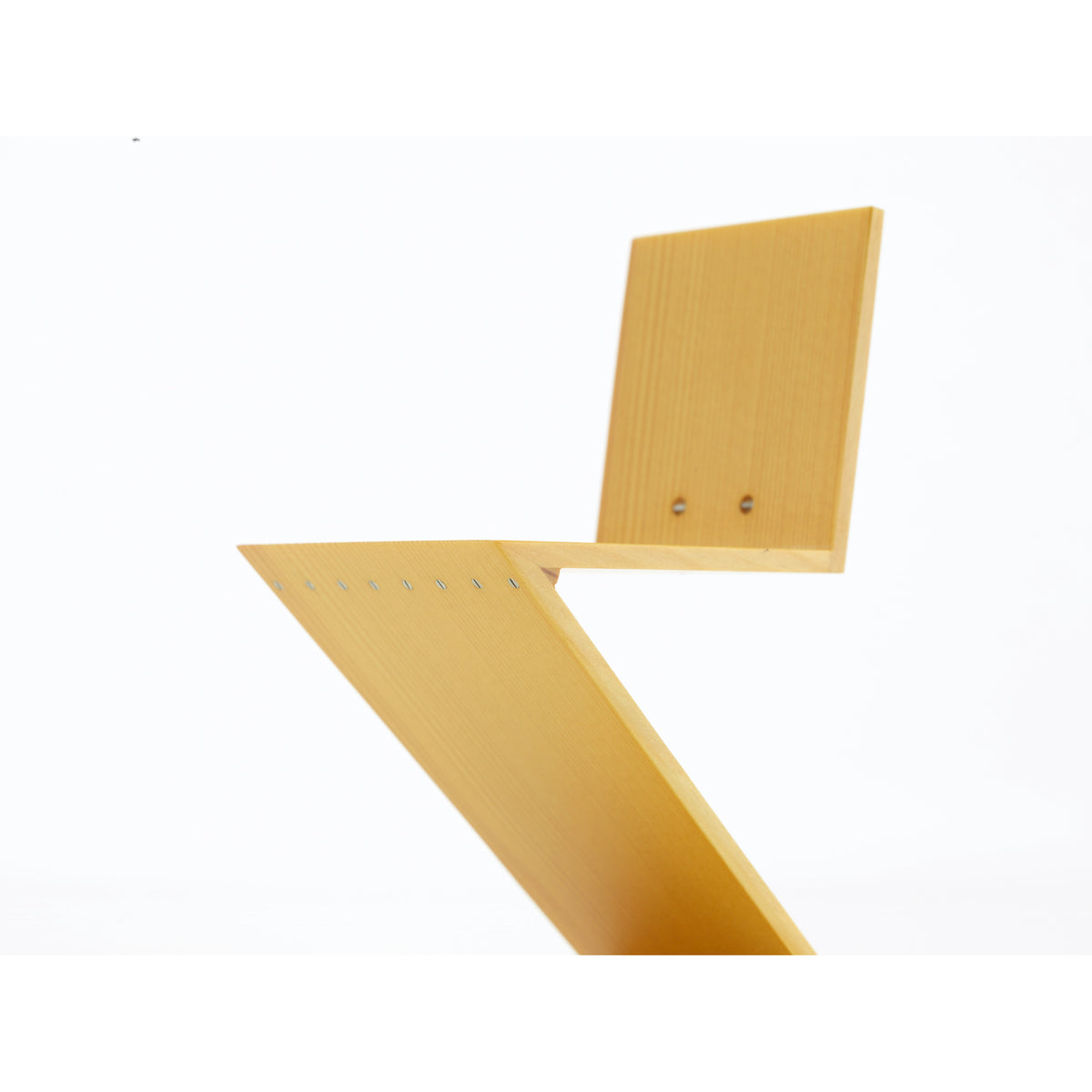 Miniature Zig Zag Chair by Rietveld for Vitra, detail view