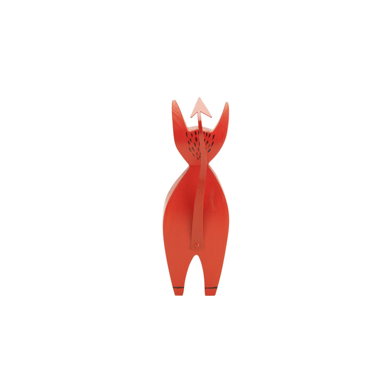 Vitra Wooden Doll Little Devil by Alexander Girard in red, back view