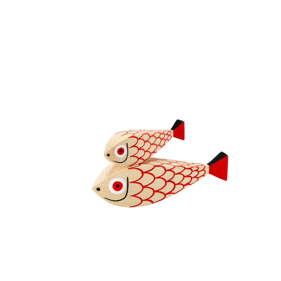 Wooden Dolls Mother Fish & Child by Alexander Girard for Vitra, detail view