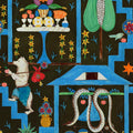 WONDERLAND Anthracite wallpaper by MINDTHEGAP, full pattern detail.